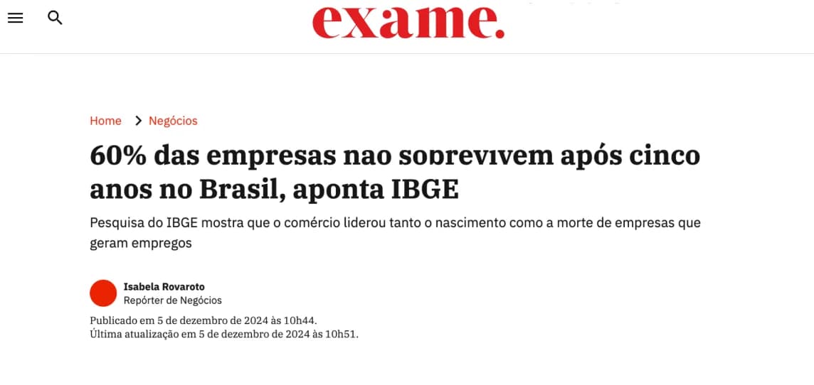 Print de notícia sobre o mercado 1