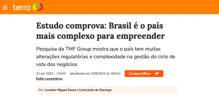 Print de notícia sobre o mercado 2