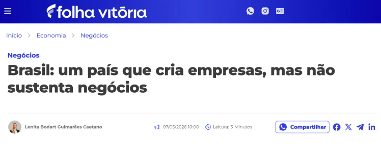 Print de notícia sobre o mercado 6